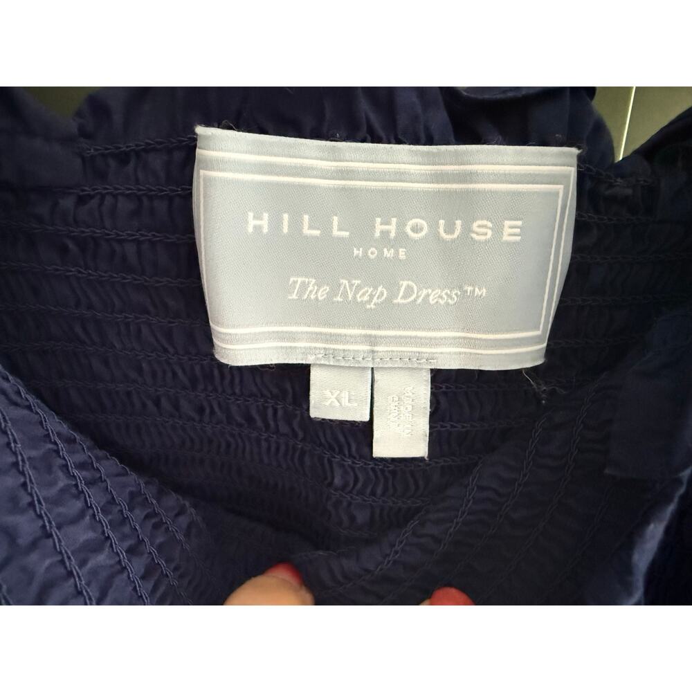 HILL HOUSE Home sz XL navy blue Ellie smocked Nap Dress EUC - Picture 4 of 5